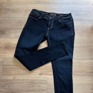 Buckle Dark Blue Women's Skinny Jeans